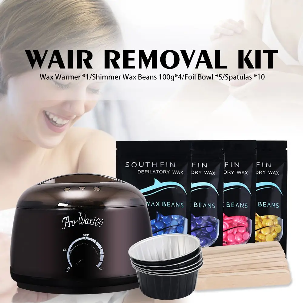 

4-In-1 Wax Warmer Kit for Hair Removal Home Waxing Kit Wax Machine Melter Heater for Removing Unwanted Hair on Legs Face