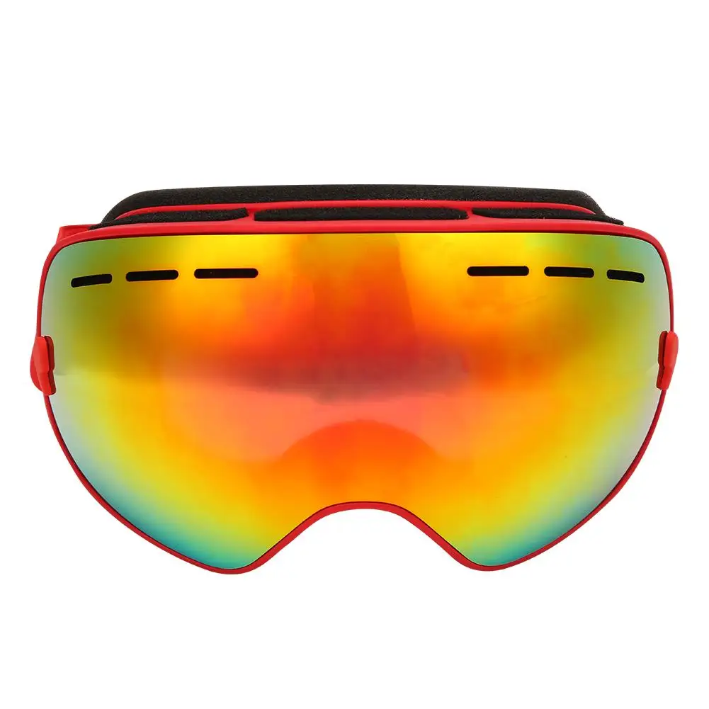 Лыжные очки двухслойные UV400 Анти-туман большие Лыжные маски очки Лыжный Снег Мужчины Женщины Сноуборд очки - Цвет: Красный