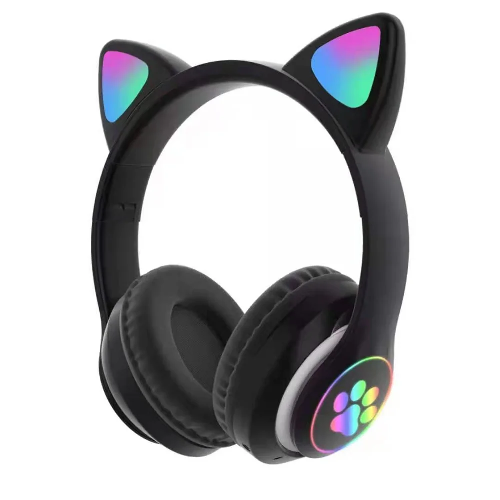 Breathing Light Cat Ear Headphones With Micorphone