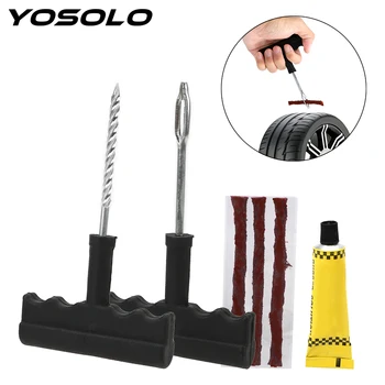 

YOSOLO Fast Puncture Plug Repair Block Tire Repair Kit Studding Tool Set Motorcycl Tire Tyre Puncture Plug Car Tire Repair Tools