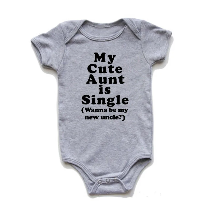 Мой милый Тетя Один Wanna Be My New Uncle летний Забавный хлопковый боди для новорожденных мальчиков и девочек с буквенным принтом, комбинезон, одежда