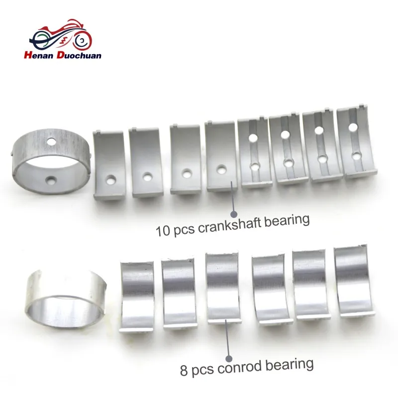 Motorcycle Crankshaft Tile & Connect Con Rod Bearing Set STD +25 +50 +75 +100 For Kawasaki ZX-6R ZX6R ZX600 2007-2012 crankshaft bearing shell