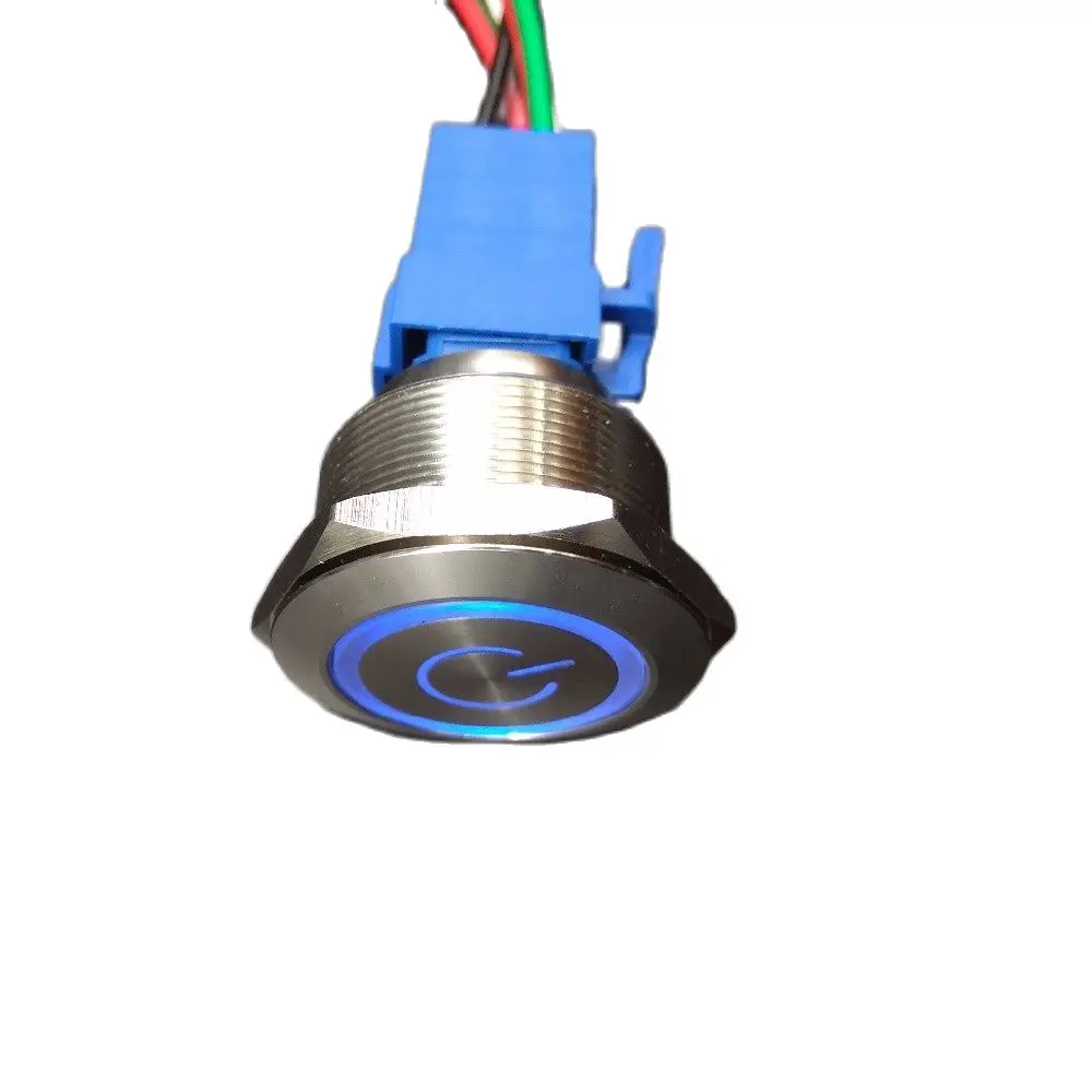 

With LED POWER Symbol 30mm Stainless Steel Reset or Latching Push Button Switch 3V, 6V, 12V, 24V, 220V