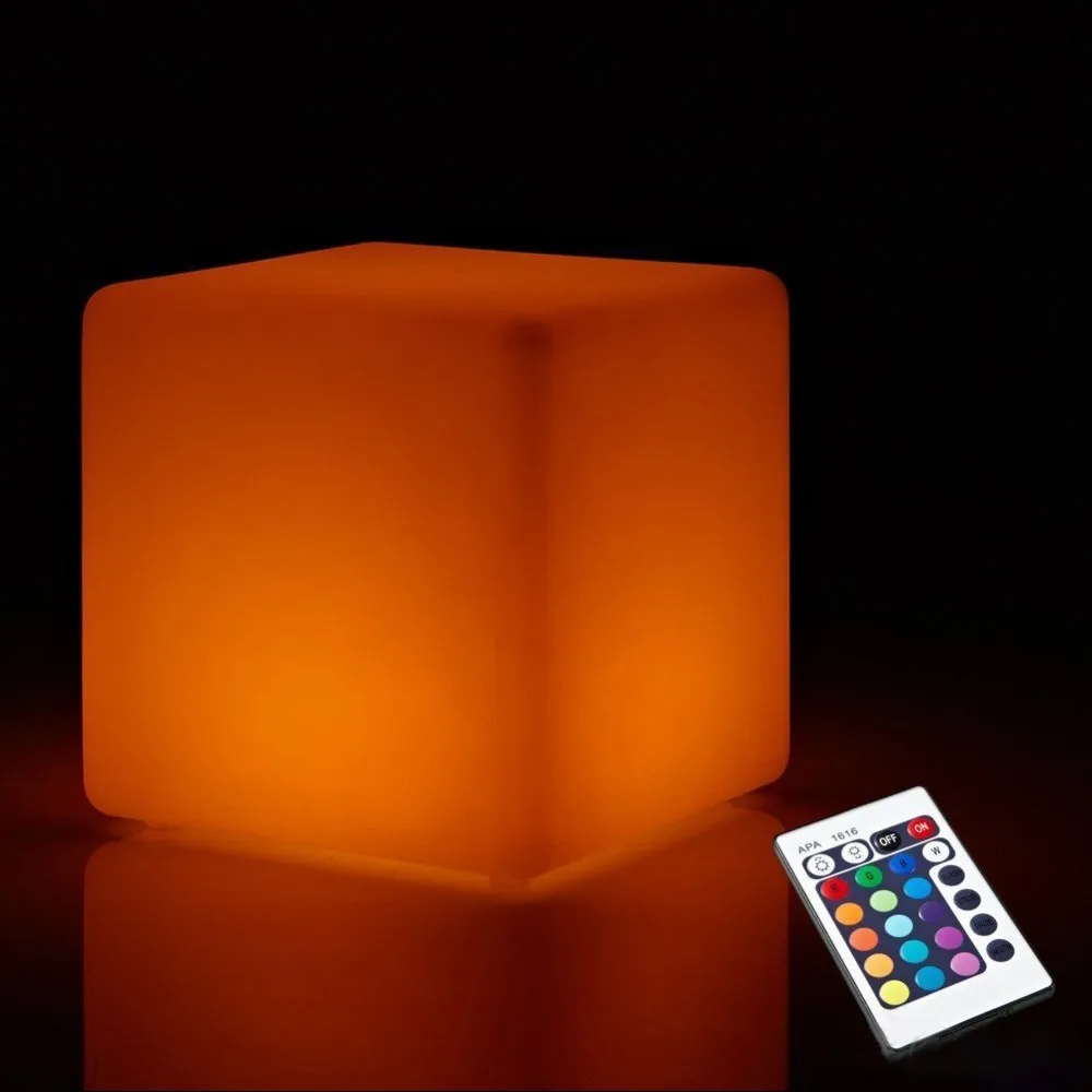 

LED Cube Stool Seat Glowing Chair Patio Decorative Lighting Furntiure With 16 Color Changing Control By Remote KTV Bar Party use