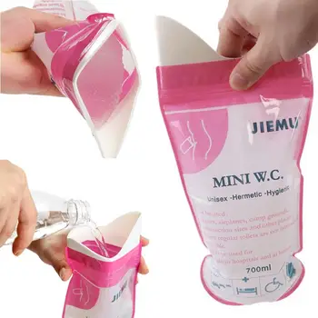 

4Ppcs Protable Urinal Pee Bags Emergency Car Urine Vomit Bags Male Female Kids Adults Toilet 700ML For Camping Traffic jam