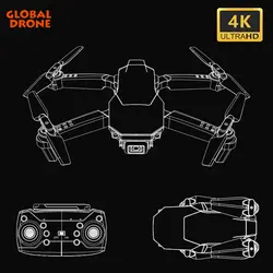 Global Drone ANU Профессиональный 4K Квадрокоптер с камерой Дрон долгое время полета Дроны с камерой HD Drone X Pro