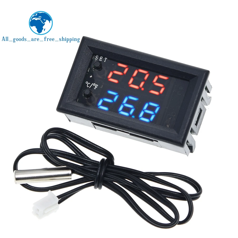 W1209WK W2809 DC 12V LED Digital Thermostat Temperature Control Thermometer Thermo Controller Switch Module + NTC Sensor | Инструменты