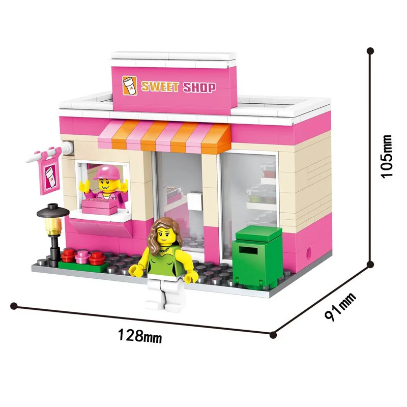 

HSANHE 5220-5229 GIRL'S Series Island Travels Children'S Educational Inserted Building Blocks Toy