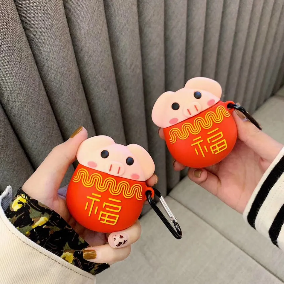 3D чехол для наушников для AirPods 2 чехол силиконовый Рождественский милый мультяшный протектор для наушников/Earbods чехол для Apple Air pods чехол 1