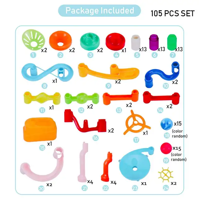 Marble Run Building Blocks Funnel Slide Bricks Toys 3D Maze Ball Rolling Labyrint Race Track Labyrint Children Educational Toys 6