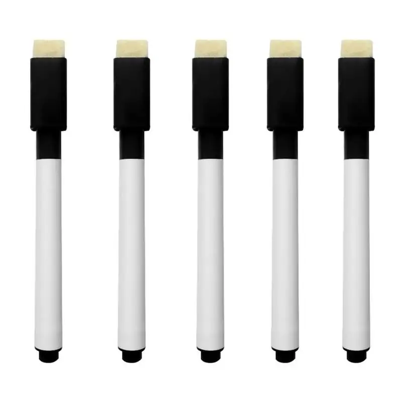 10PCS/Lot Coloured Ink Whiteboard Marker Pen Set With Eraser Kids Pen Marker Erasable Children Stationery Gift S3O5