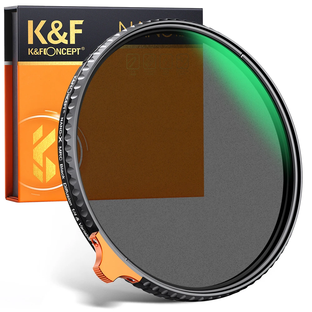 Фильтр для объектива K &amp F Concept Nano Многофункциональный Черный Мягкий туман 1/4 и ND2 ~