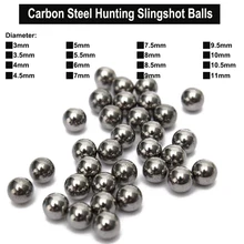 Bolas de aço de aço para estilingue, bolas de estilingue de caça de aço carbono de 3mm 3.5mm 4mm 4.5mm 5mm 5.5mm 6mm 7mm 7.5mm 8mm 8.5mm 9mm 9.5mm 10mm-11mm