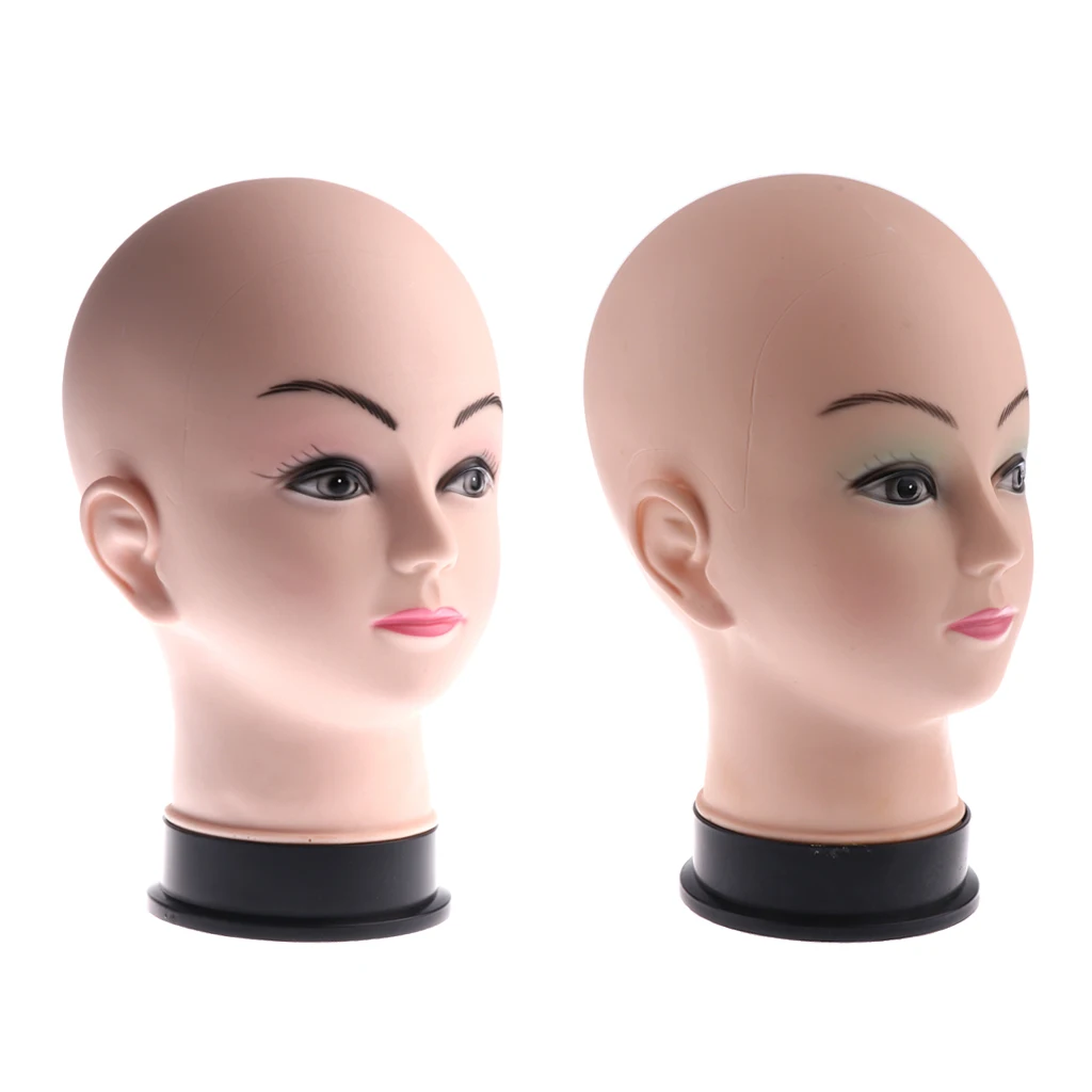 Bald Mannequin Head Female Professional Cosmetology for Wig Making, Display Wigs, Eyeglasses, Hairs 28cm/11
