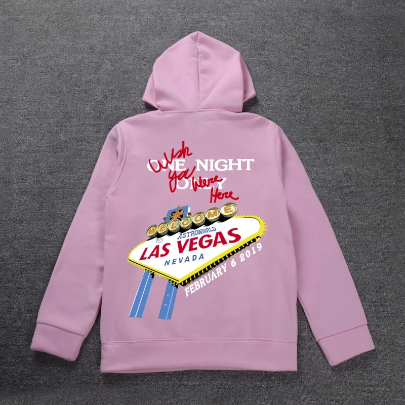 19ss с изображением Трэвиса Скотта Astroworld Tour Vegas hoge Kwaliteit Топ быстрого выпуска мужских и женских толстовок