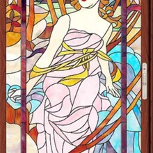 Новинка, витражные стекла, церковные очки, художественная пленка, Ретро стиль, наклейки на дверь шкафа, Электростатическая пленка, витражные наклейки