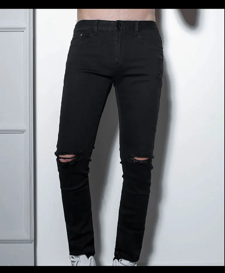 black tattered pants