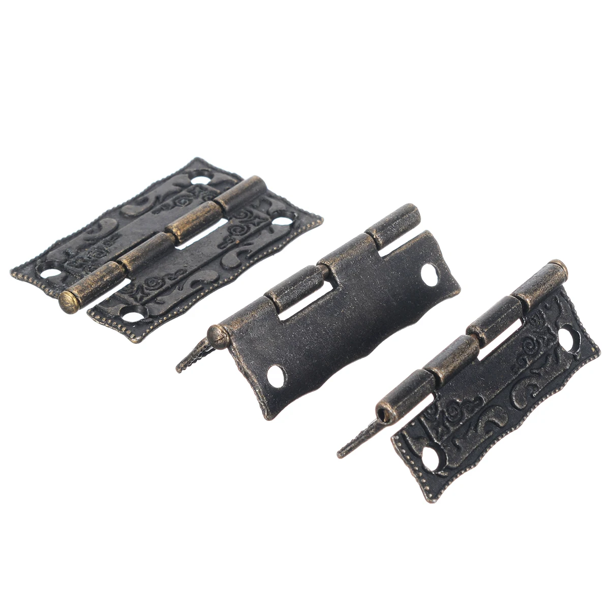 10 шт. антикварные бронзовые шарниры Мини винтажные латунные петли для деревянной