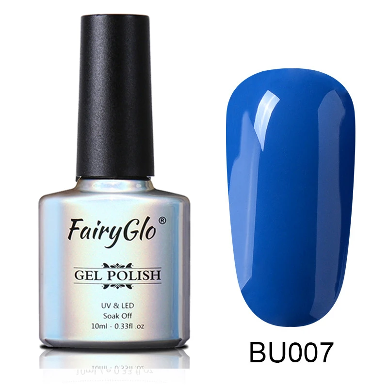 FairyGlo, 10 мл, серия винно-красного цвета, Гель-лак, УФ-лак для ногтей, чистый цвет, замачиваемый Гель-лак для ногтей, Полупостоянный Гель-лак для ногтей, эмаль - Цвет: BU007