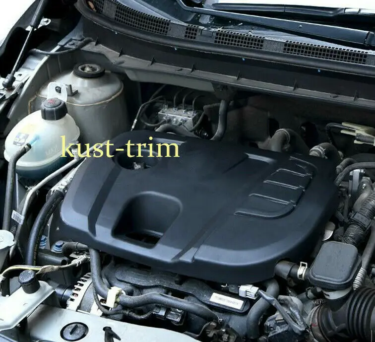 Подходит для Nissan KICKS- черный ABS авто крышка двигателя капот