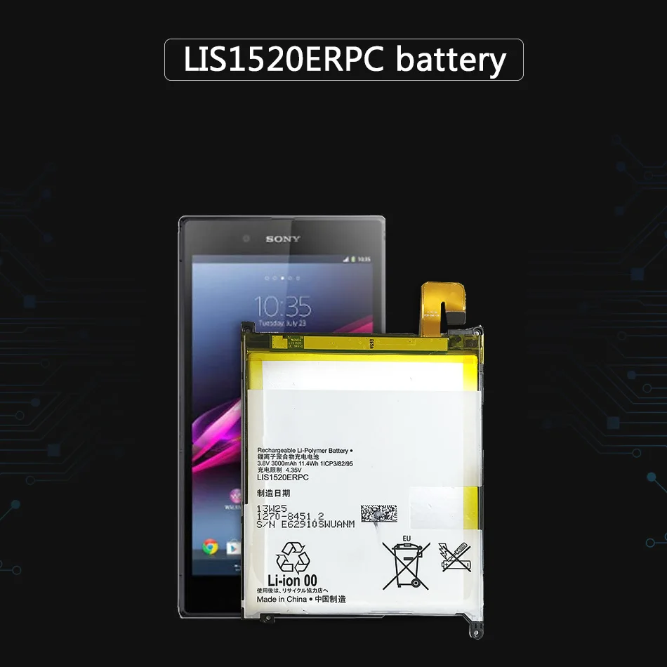 YKaiserin Endurable 3000 мАч, сотовый телефон батарея LIS1520ERPC для sony Xperia Z Ultra/ZU/L4 XL39h C6802 C6833 Togari