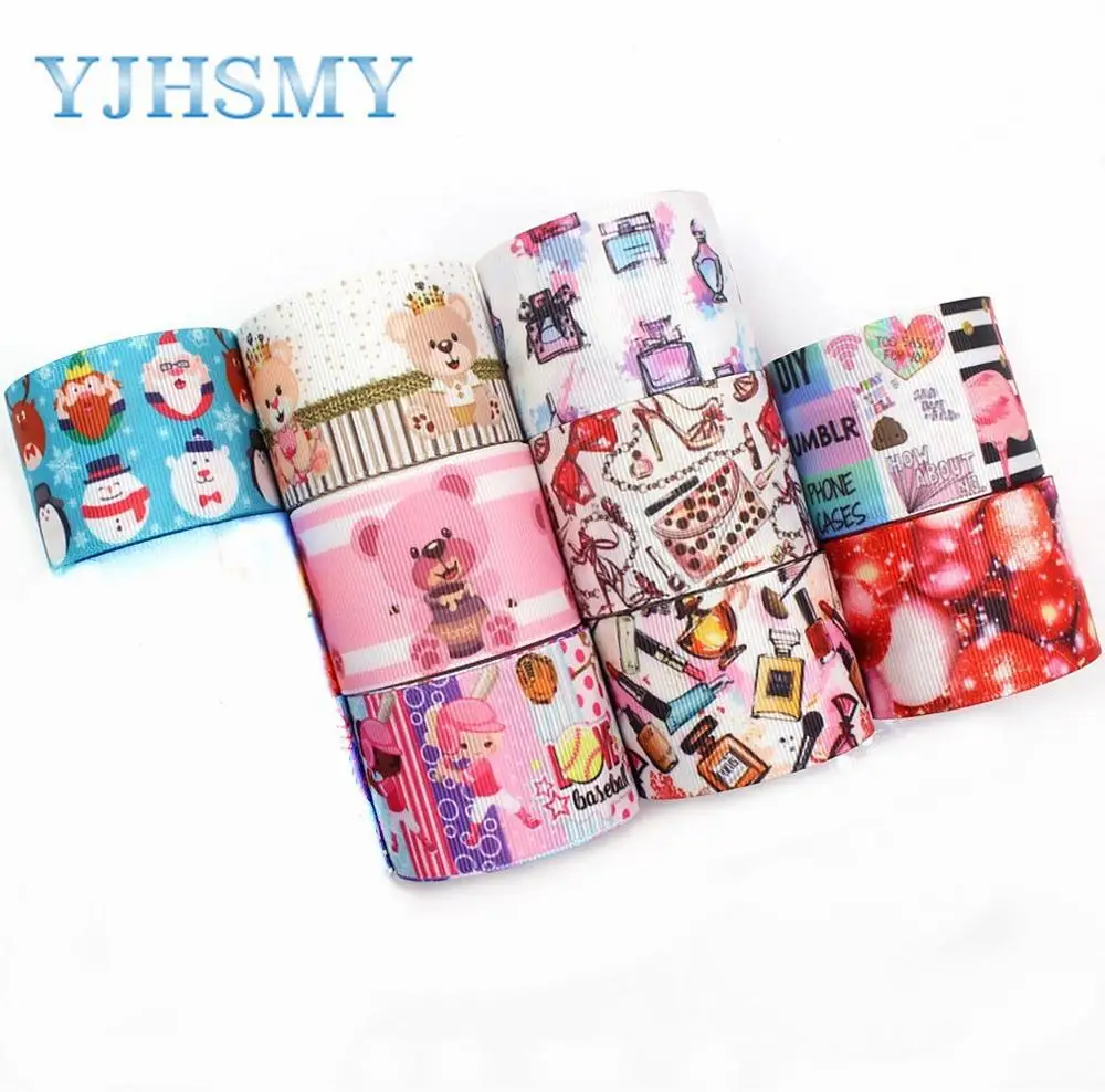 YJHSMY G-18927-1229 38 mm 5 Yards Cartoon Thermal transfer Printed grosgrain Ribbons DIY handmade gift wrap Materials | Дом и сад