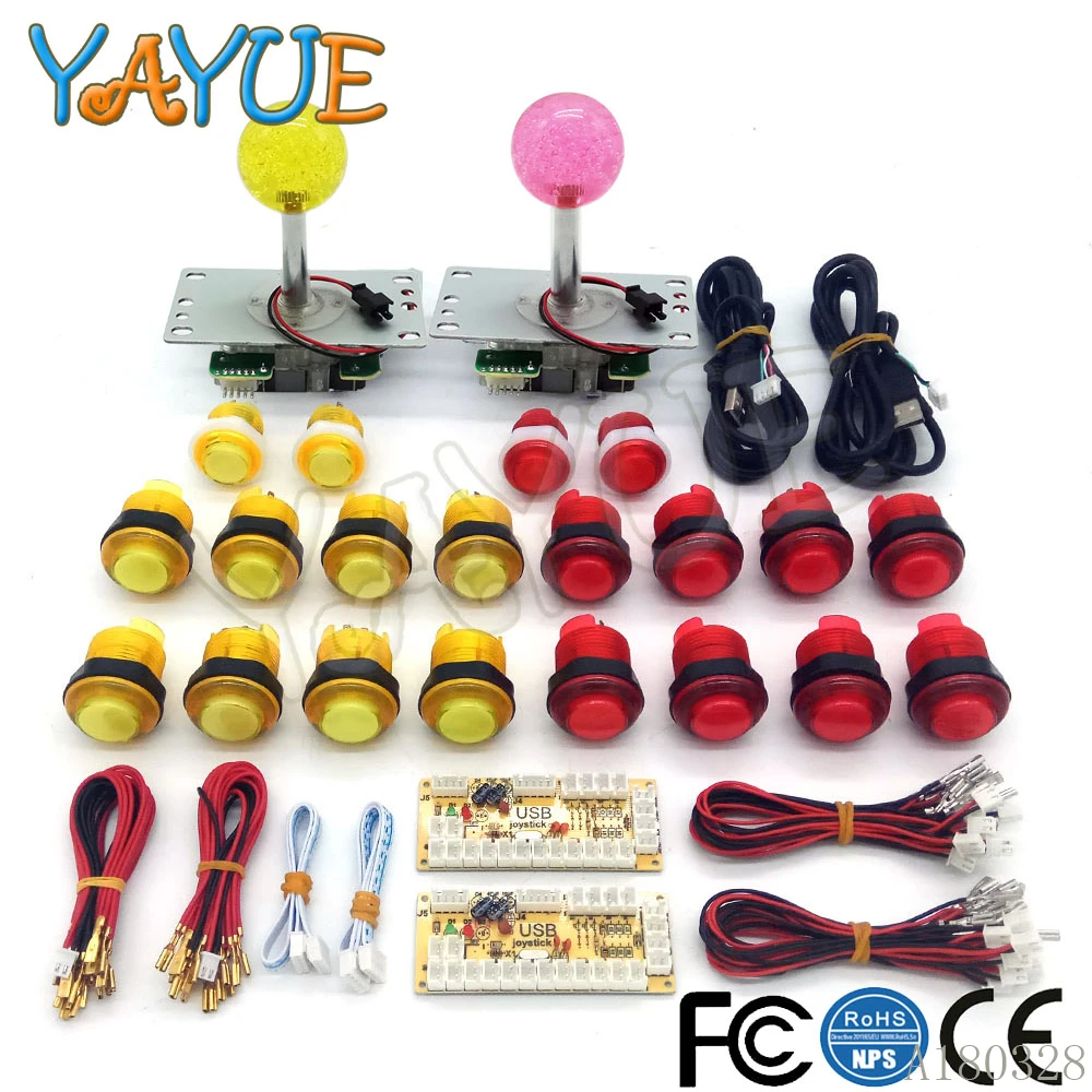 Аркадный набор 2 игрока Jamma MAME части игровой консоли DIY со светодиодной аркадной