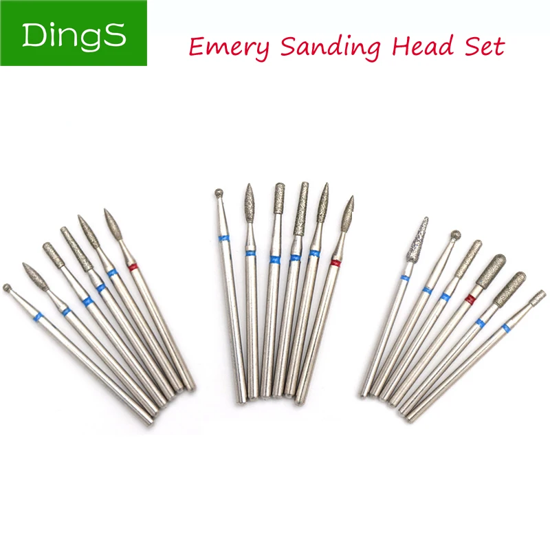 Алмазные фрезы для ногтей аксессуары маникюра и педикюра 6 шт./компл.|Абразивные