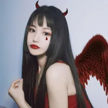 MEIFAN, модный парик Лолиты на Хэллоуин, длинный прямой парик для косплея с челкой, термостойкие синтетические волосы для женщин