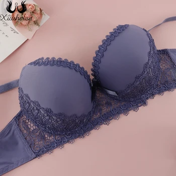 

Xiushiren Embroidered Bras Full Cup D 38-48 Plus Size Women Underwear Intimate Unlined Underwire Bralette Sexy Lingeries Bh