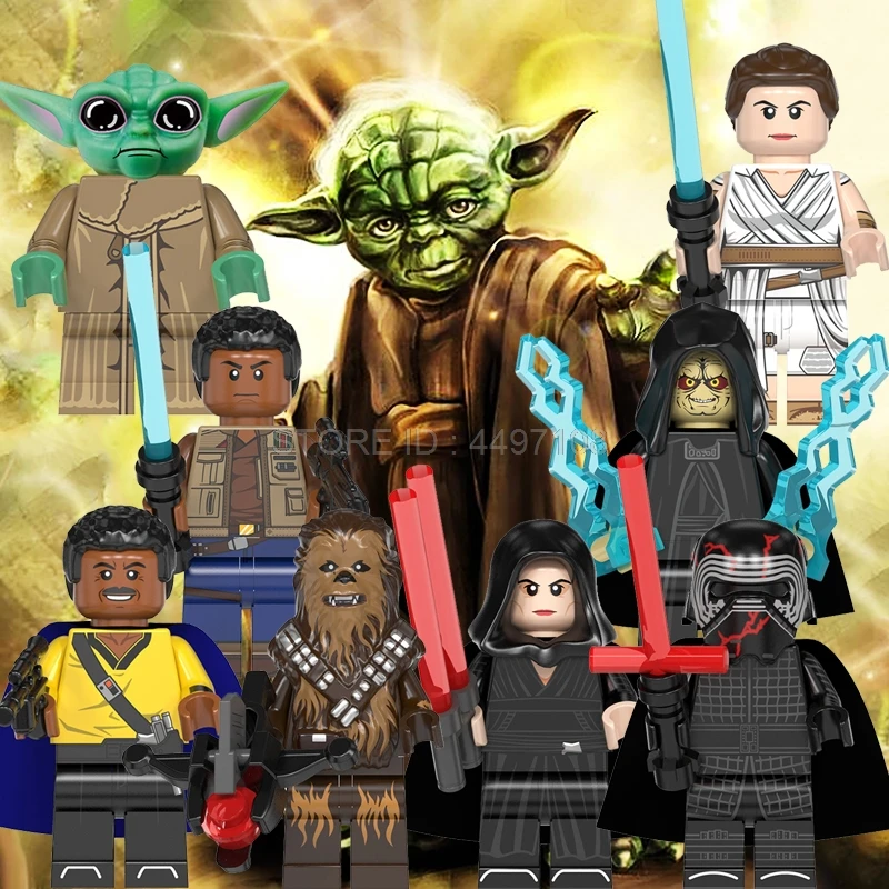

Star Wars The Rise of Luke Skywalker Drak Rey Phoenix Kylo Chewie Finn Kylo Boba Building Blocks StarWars Master Baby Yoda Toys
