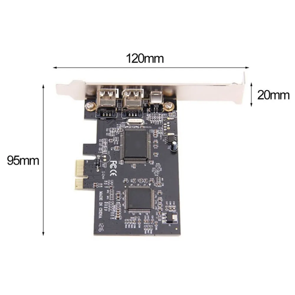 3 порта PCI Express PCI-E FireWire 1394a IEEE1394 внешний контроллер карты для Windows XP/Vista/7 32/64 бит с кабелем Firewire
