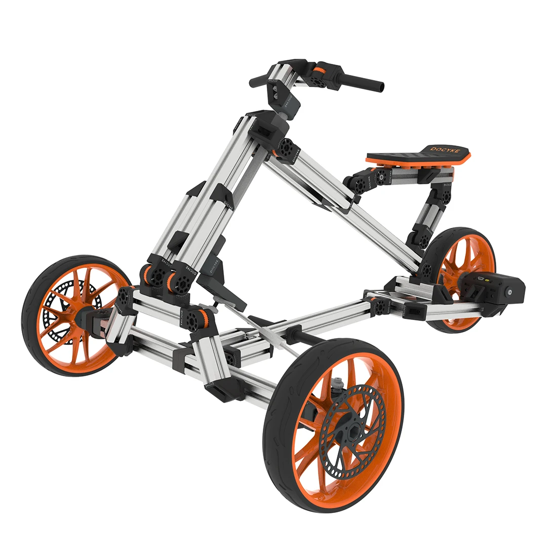 Docyke DIY Творческий застройку аттракционы набор контактов для тестирования 10 в 1 Электрический велосипед Go Kart самокат баланса с алюминиевым, которые поддерживают несколько режимов рамка для малыша