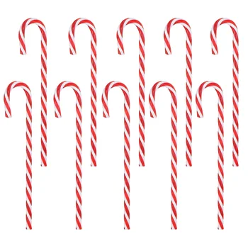 

OUNONA 18 Pcs Twinkling Candy Cane Christmas Lawn Stakes Pathway Markers Creative Christmas Tree Decoration Gift (15 cm, Red and