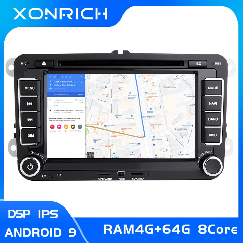 Ips DSP 64G 2 Din Android 9 автомобильное радио DVD GPS навигация для Amarok Фольксваген VW Passat B7 B6 golf 5 6Skoda octavia 2 мультимедиа