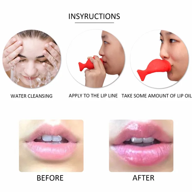 Fish Shaped Lip Muscle Exerciser Enhancer Tool Moisturizing Firming Lip Elasticity Plump Lips Practice Lip Care