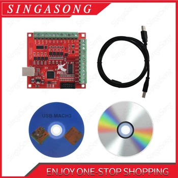 

CNC USB MACH3 100Khz Breakout Board 4 Axis Interface Driver Motion Controller