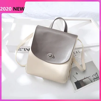 

ZOOLER Brand Hot Genuine Leather Backpack Girls COW Leather Backpacks Elegant Soft School Bag Travel Tote Bag White Bolsas#SC215
