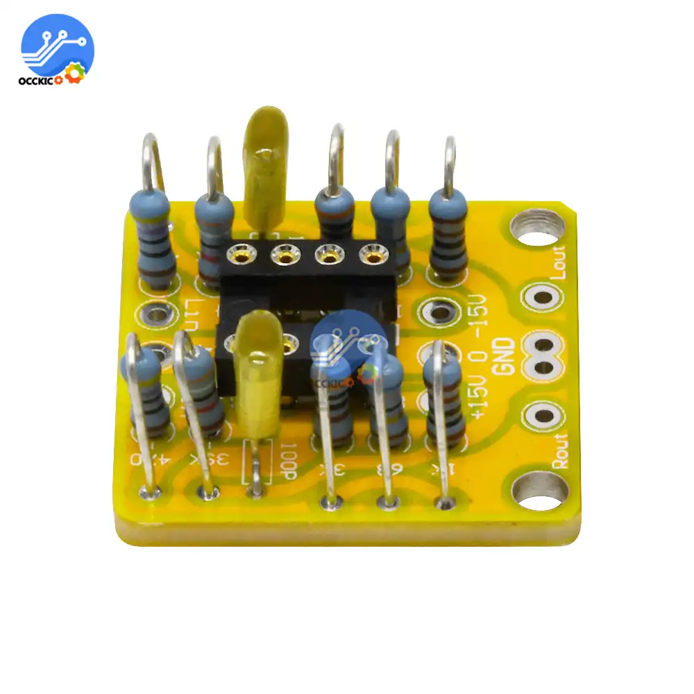 Двойной OP Amp плата предусилителя усиление постоянного тока PCB для NE5532 OPA2134 OPA2604