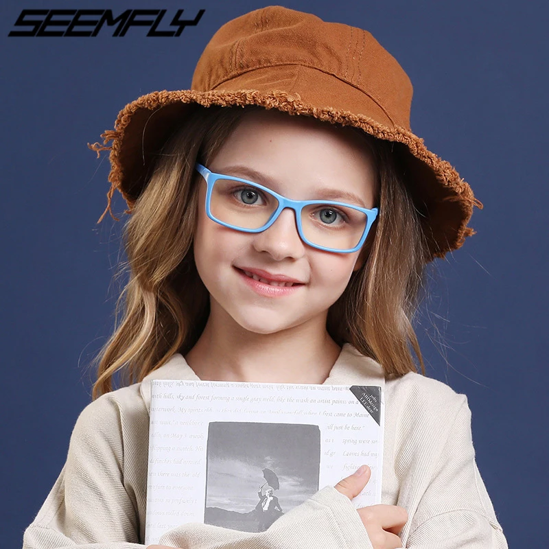 Seemfly оптические детские очки в оправе TR90 силиконовые очки гибкие защитные Детские диоптрийные очки резиновые Oculos De Grau