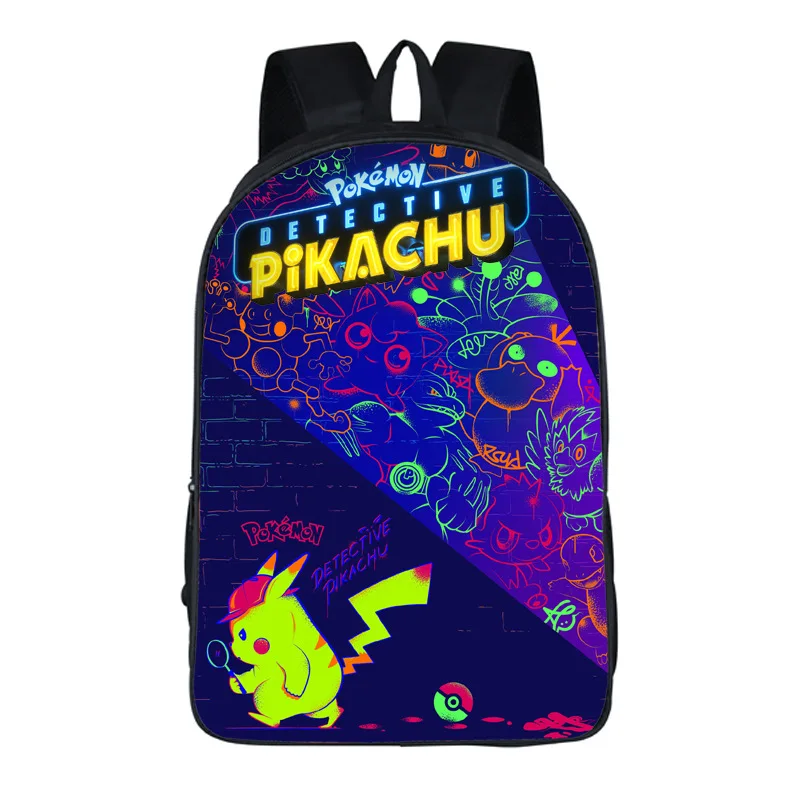 Cartooon рюкзак Pokemon подростков дети мальчики девочки Пикачу школьные сумки женские мужские рюкзаки для ноутбука - Цвет: photo colour