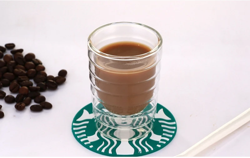 6 шт./партия Caneca ручная выдувная Двойная Стенка сыворотка протеин Canecas Nespresso кофейная чашка эспрессо термостеклянная 85 рюмка, мл