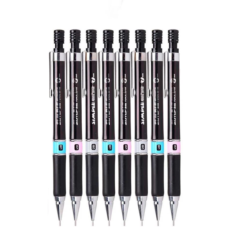 12pcs HB Automatic Mechanical Draughting Pencil 0.3mm Smooth Writing Ergonomic Rubber Grip AC889