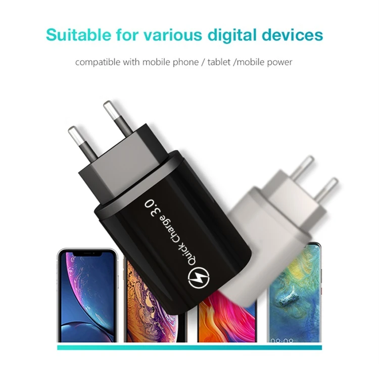 Быстрая зарядка QC 3,0 3 USB зарядное устройство для iPhone 11 X samsung Xiaomi Быстрая зарядка мобильного телефона зарядное устройство планшет USB настенный адаптер