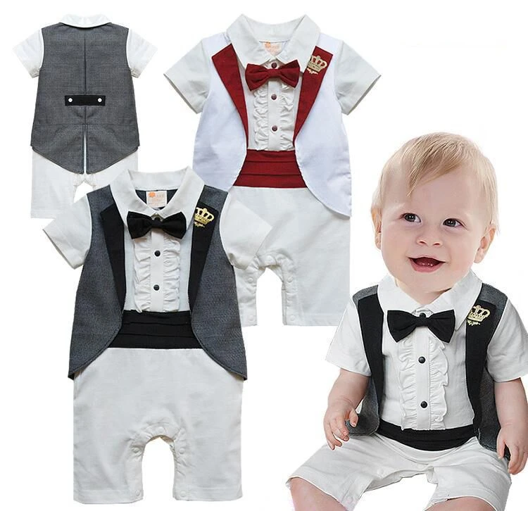 baby boy tuxedo romper