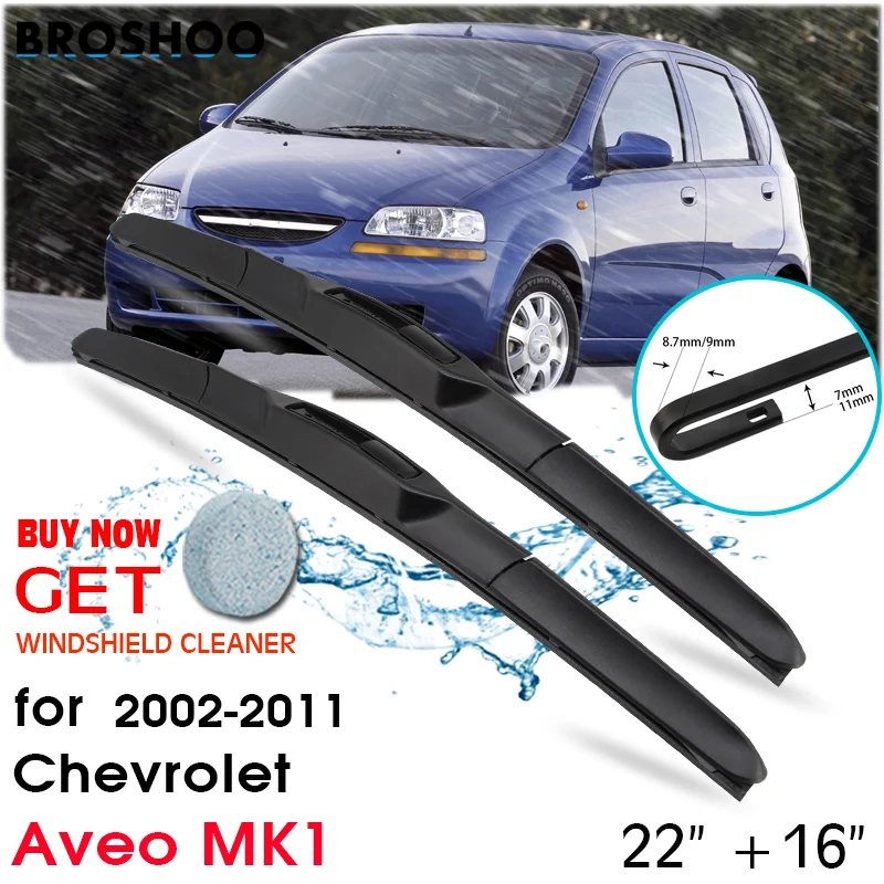 

Car Wiper Blade Front Window Windscreen Windshield Wipers Blades Auto Accessories For Chevrolet Aveo MK1 22"+16" 2002-2011