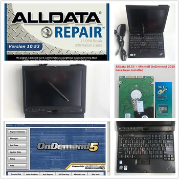 

Alldata 10.53 and mitchell ondemand 2015 ATSG 2012 Install well on super harddisk 1TB New HDD with touch screen PC X200T laptop