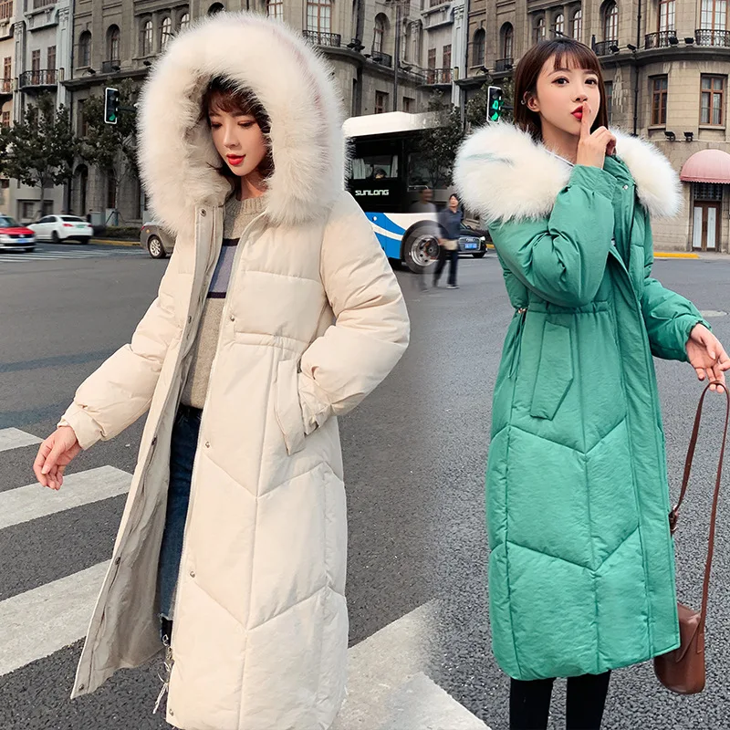 

2019 Winter down Jacket Cotton-padded Clothes Thick Coat Women's Winter Waist Hugging Cotton-padded Jacket Korean-style CHIC Med