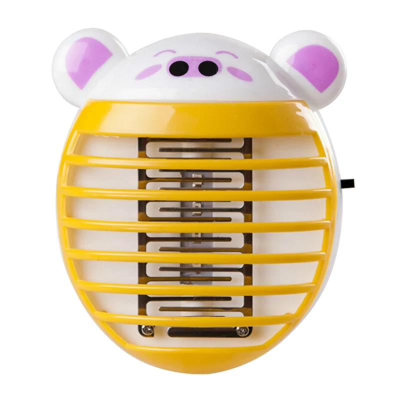 Yellow Pig Бытовой электрический мини милый москитный отпугиватель насекомых Отпугиватель комаров светодиодный ночник для уничтожения летающих вредителей - Цвет: Yellow Pig
