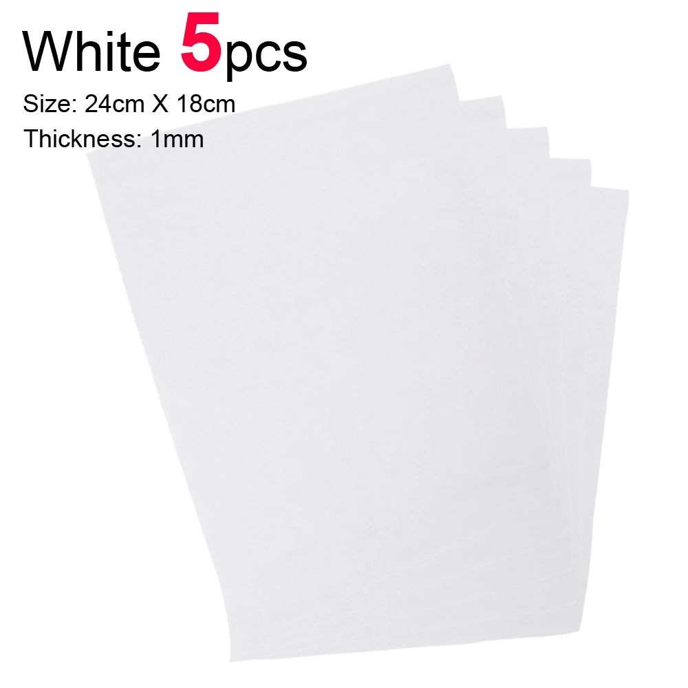 White 5pcs ICERIO, 5 шт., 1 мм, тонкая муха, EVA foam paper, плавающая пена, полоски для бункера, сухая муха, Caddis, крыло, материал корпуса - Цвет: White 5pcs
